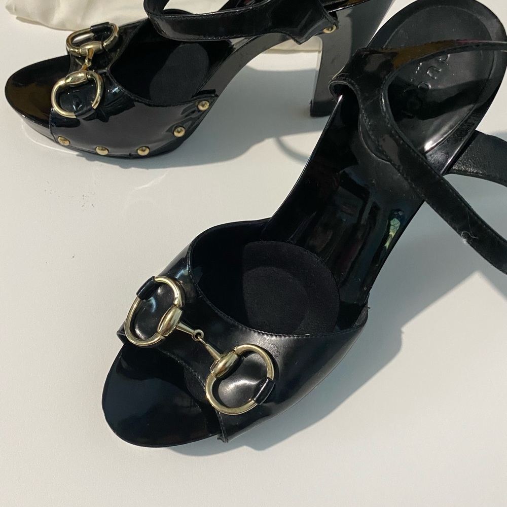 Gucci Black 190937 Platforms US 7B - Picture 6 of 9